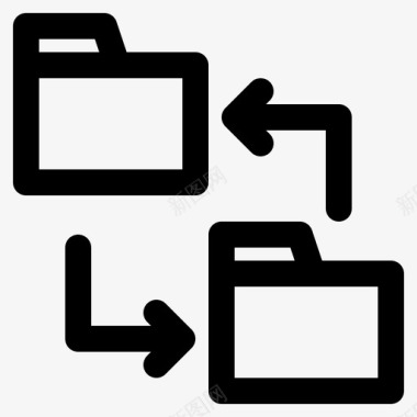 文件夹连接数据传输图标图标
