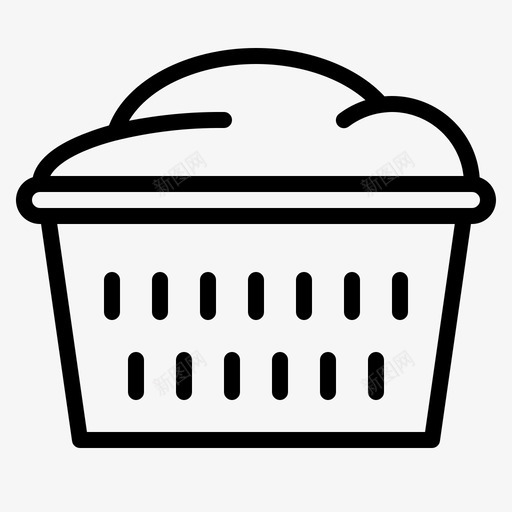 篮子清洁脏图标svg_新图网 https://ixintu.com 洗衣 清洁 篮子 脏