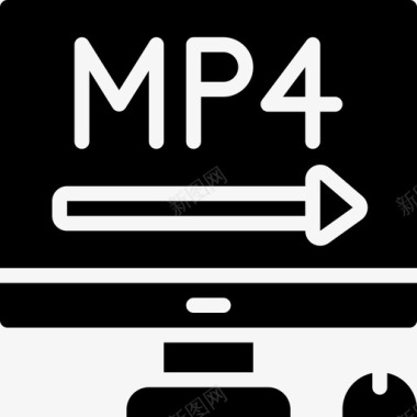 Mp4视频制作9填充图标图标