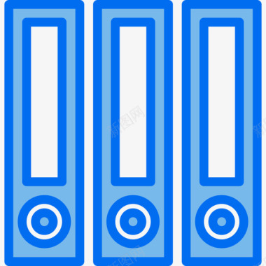 文件夹办公用品4蓝色图标图标
