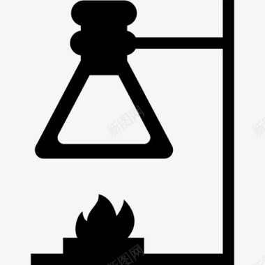 化学本生灯erlenmeyer烧瓶图标图标