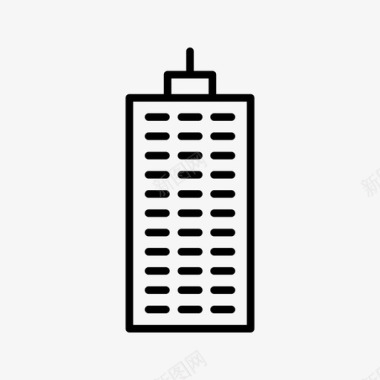 摩天大楼城市房地产图标图标