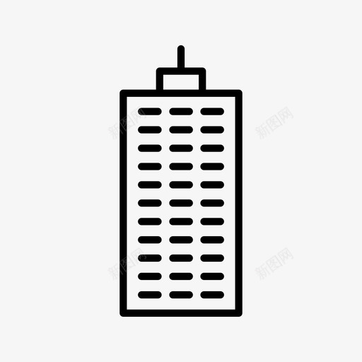 摩天大楼城市房地产图标svg_新图网 https://ixintu.com 城市 房地产 摩天大楼