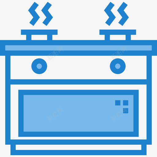 炉灶家用设备5蓝色图标svg_新图网 https://ixintu.com 家用设备5 炉灶 蓝色