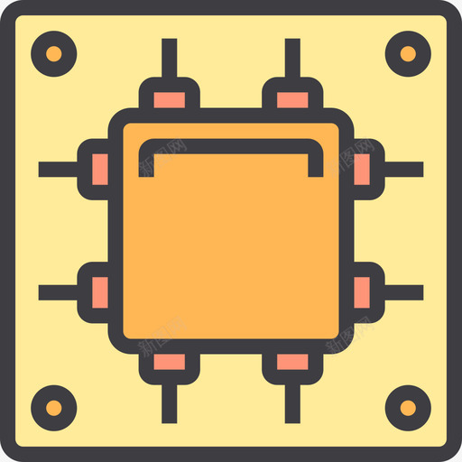 Cpu计算机硬件11线性彩色图标svg_新图网 https://ixintu.com Cpu 线性彩色 计算机硬件11