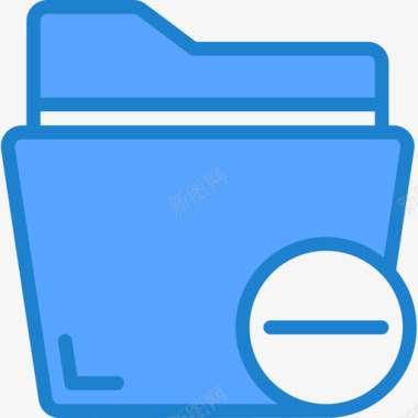 文件夹文件9蓝色图标图标