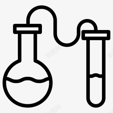 实验佛罗伦萨烧瓶科学图标图标