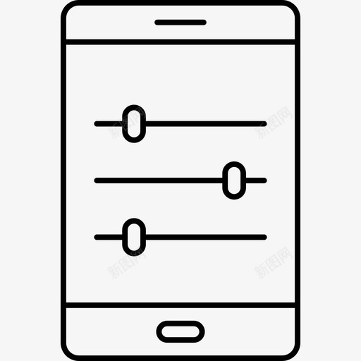 滑块手机控制图标svg_新图网 https://ixintu.com 图标 手机 打印 控制 滑块 移动 线图 设计