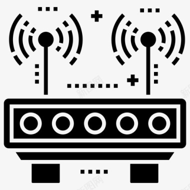 wifi路由器信号路由器无线调制解调器图标图标