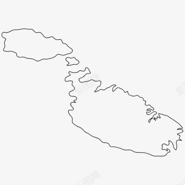 马耳他边界国家图标图标