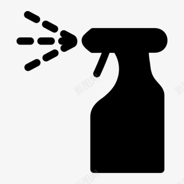 清洁喷雾清洁剂喷雾瓶图标图标