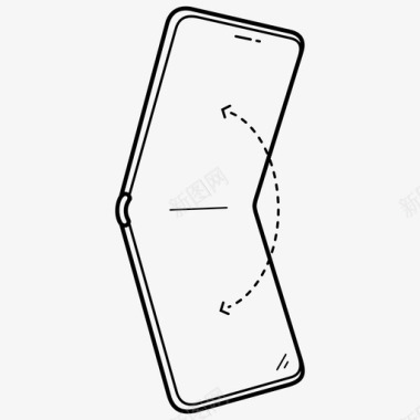 折叠屏电话折叠屏幕电话弯曲图标图标