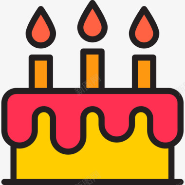 生日蛋糕派对54正色图标图标