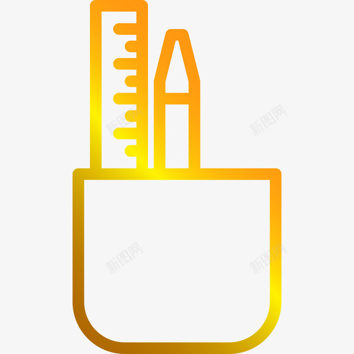 铅笔盒文具和办公室5线性渐变图标svg_新图网 https://ixintu.com 文具和办公室5 线性渐变 铅笔盒