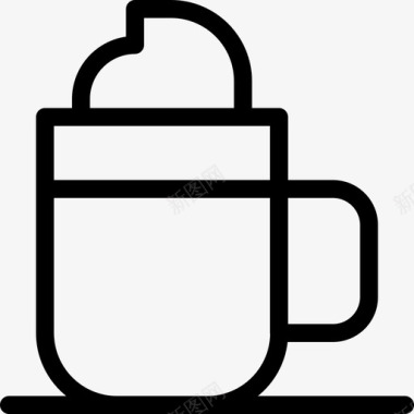 咖啡杯咖啡和茶2线性图标图标