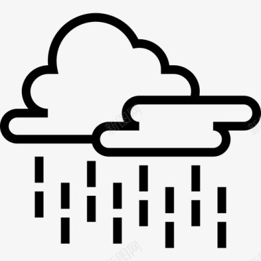 多雨123号天气线性图标图标