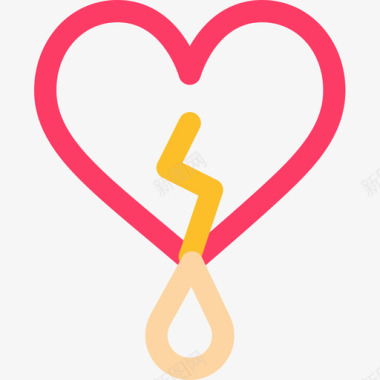 心脏慈善43线性颜色图标图标