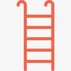 橙色梯子梯子广告17直线颜色橙色图标高清图片
