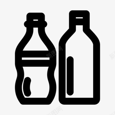 饮料瓶装波旁威士忌图标图标