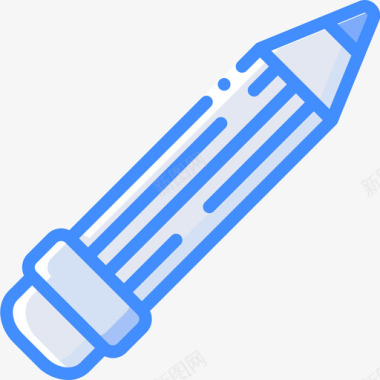 铅笔工艺品3蓝色图标图标