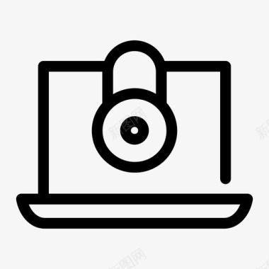 笔记本电脑安全加密笔记本电脑访问图标图标