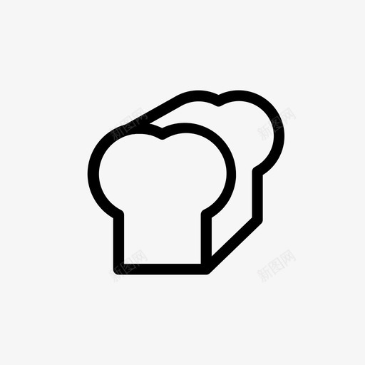面包烘焙食物图标svg_新图网 https://ixintu.com 切片 快餐 烘焙 面包 食物