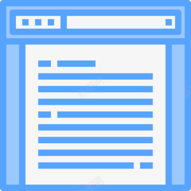 文本网站浏览器4蓝色图标图标