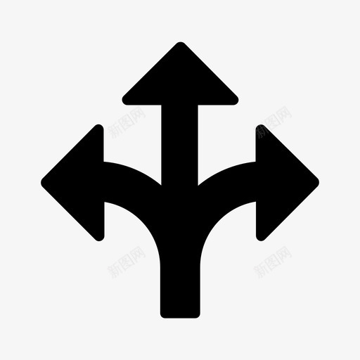 三向箭头方向图标svg_新图网 https://ixintu.com 三向 方向 箭头 箭头图标集3 道路
