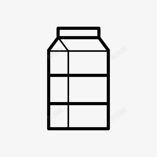 牛奶盒奶制品农业生产线图标svg_新图网 https://ixintu.com 农业 农业生产 奶制品 牛奶 生产线