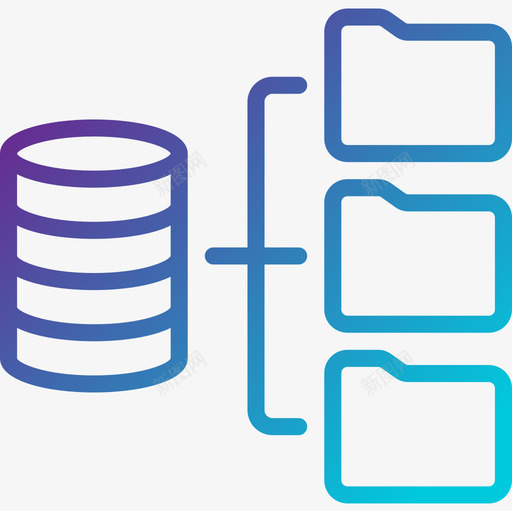 数据库数据网络4梯度图标svg_新图网 https://ixintu.com 数据库 数据网络4 梯度