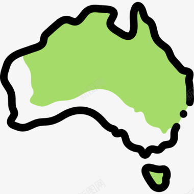 澳大利亚地理22颜色省略图标图标