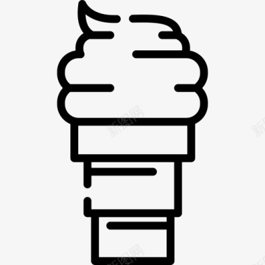 冰淇淋夏季35直纹图标图标