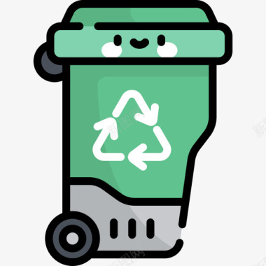 回收站回收7线性颜色图标图标