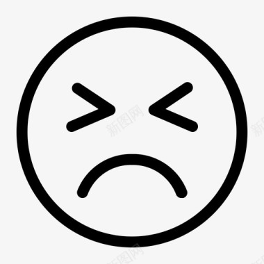 不开心表情符号表情图标图标