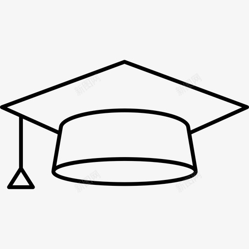 帽子学士学位图标svg_新图网 https://ixintu.com 图标 学位 学士 学校 帽子 教育 线图