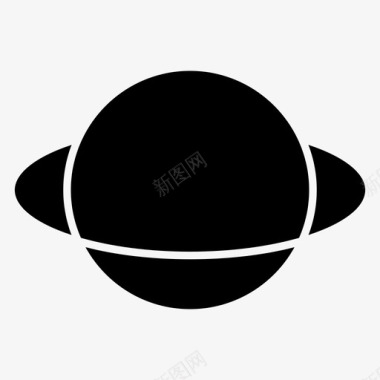 土星行星天文学黑暗图标图标