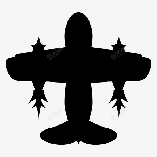 飞机装置战斗机图标svg_新图网 https://ixintu.com 战斗机 装置 飞机