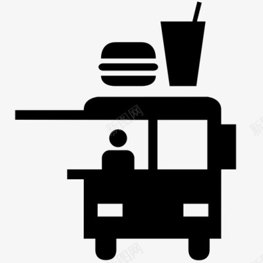 食品车快餐汉堡图标图标