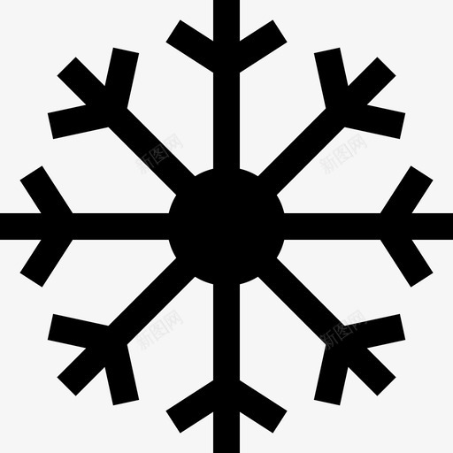 雪花冬季运动4填充图标svg_新图网 https://ixintu.com 冬季运动 填充 雪花