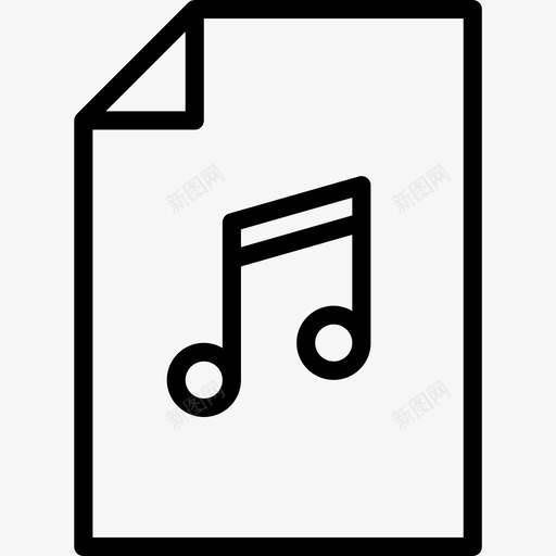 音乐文件多媒体38线性图标svg_新图网 https://ixintu.com 多媒体38 线性 音乐文件