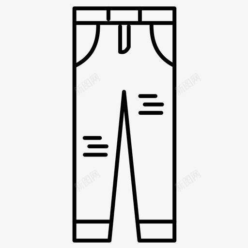 牛仔裤布料披肩图标svg_新图网 https://ixintu.com 布料 披肩 牛仔裤 衣服 裤子