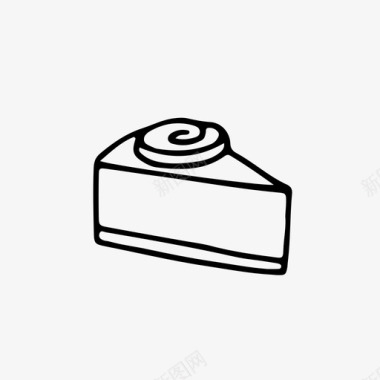 旋转蛋糕芝士蛋糕块图标图标