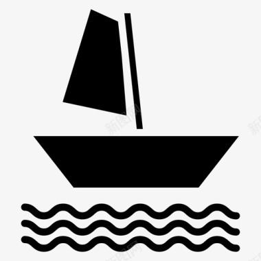 帆船运输工具车辆图标图标