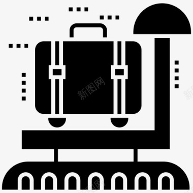 行李传送带机场传送带行李认领处图标图标
