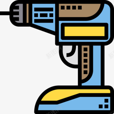 钻孔机家用电器13线颜色图标图标