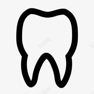 牙齿口腔护理医疗线图标图标