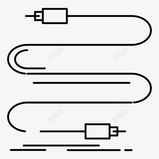 音频电缆电线图标svg_新图网 https://ixintu.com 声音 电线 电缆 网络接口 音频