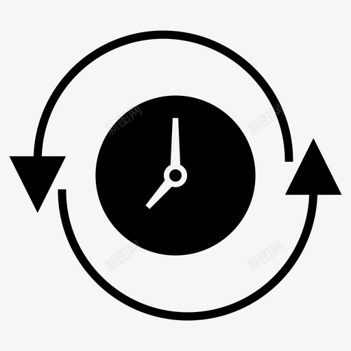 加载缓冲时钟图标svg_新图网 https://ixintu.com 业务 公司 刷新 加载 时钟 标志 标志符 符号 等待 缓冲