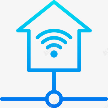 家庭网络通信网络2梯度图标图标