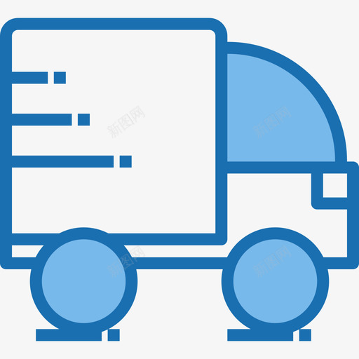 卡车营销71蓝色图标svg_新图网 https://ixintu.com 卡车 营销 蓝色